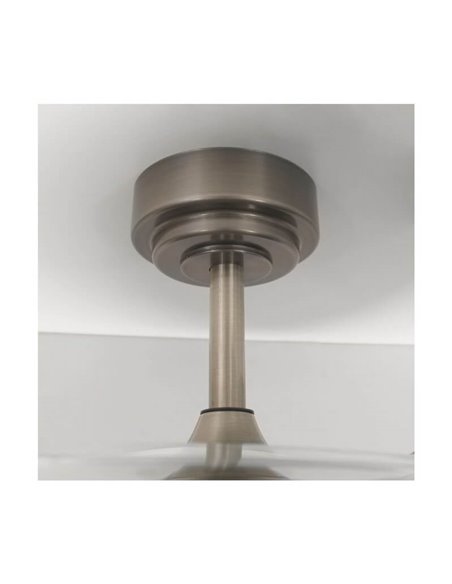 Ventilateur de Plafond LED à pales repliables MOSS Mini Nickel 46W 5520Lm CCT Dim