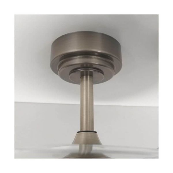 Ventilateur de Plafond LED à pales repliables MOSS Mini Nickel 46W 5520Lm CCT Dim