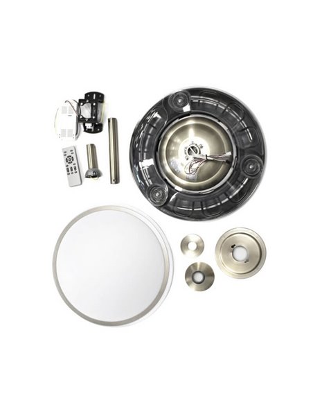 Ventilador de Techo LED aspas plegables MOSS Mini Níquel 46W 5520Lm CCT Dim