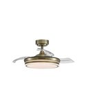 Ventilateur de Plafond LED à pales repliables MOSS Nickel 72W 7920Lm CCT Dim