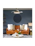Ventilador de Techo LED aspas plegables MOSS Niquel 72W 7920Lm CCT Dim