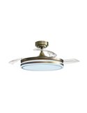 Ventilador de Techo LED aspas plegables MOSS Niquel 72W 7920Lm CCT Dim