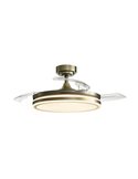 Ventilador de Techo LED aspas plegables MOSS Niquel 72W 7920Lm CCT Dim