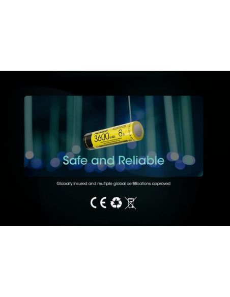 Batterie rechargeable Nitecore NL1836HP 3600mAh | LéonLED