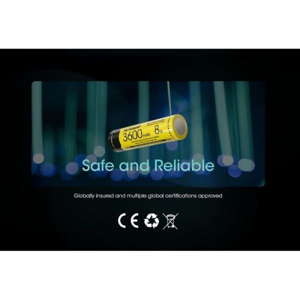 Bateria recarregável Nitecore NL1836HP 3600mAh | LeonLEDs