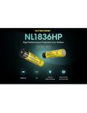 Bateria recarregável Nitecore NL1836HP 3600mAh | LeonLEDs