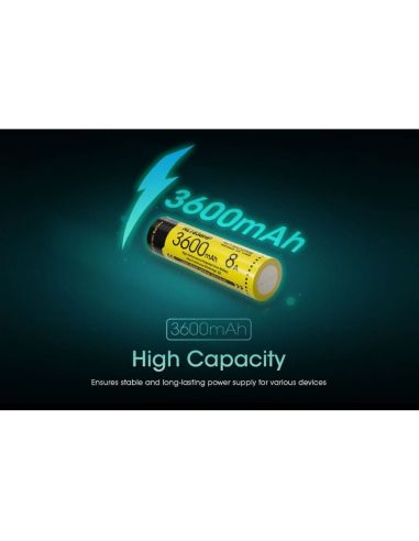 Bateria recarregável Nitecore NL1836HP 3600mAh | LeonLEDs