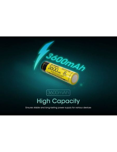 Batería Nitecore NL1836HP 3600mAh Recargable | LeonLEDs