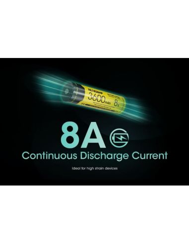 Batería Nitecore NL1836HP 3600mAh Recargable | LeonLEDs