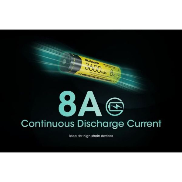 Batterie rechargeable Nitecore NL1836HP 3600mAh | LéonLED