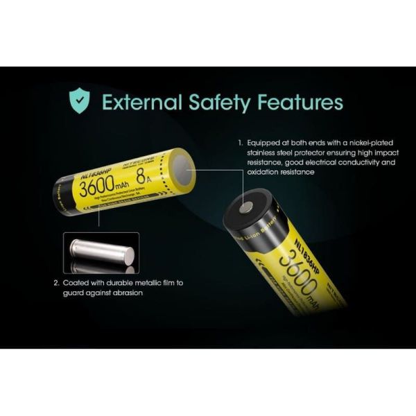 Bateria recarregável Nitecore NL1836HP 3600mAh | LeonLEDs