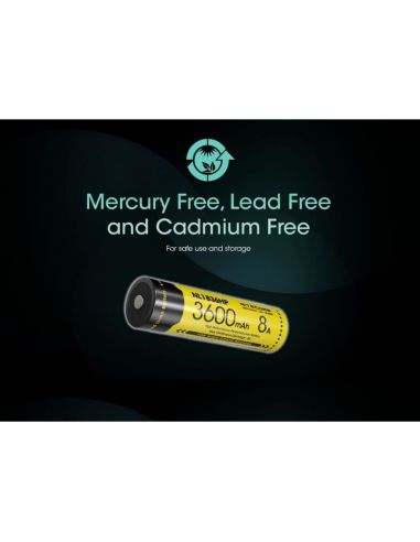 Batterie rechargeable Nitecore NL1836HP 3600mAh | LéonLED