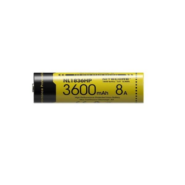 Batterie rechargeable Nitecore NL1836HP 3600mAh | LéonLED