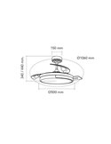 Ventilador de Techo LED aspas plegables MOVIC 72W 7920Lm CCT