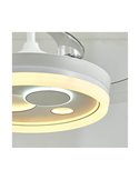 Ventilateur LED NAIRA original avec pales repliables et 3 cercles de différents diamètres Blanc 50W 6000Lm CCT