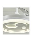 Ventilador LED original NAIRA con aspas plegables y 3 circulos en diámetros diferentes Blanco 50W 6000Lm CCT