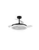 Ventilador LED NAIRA original com pás dobráveis pretas e 3 círculos em diferentes diâmetros 50W 6000Lm CCT