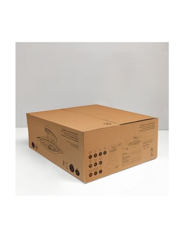 Ventilador LED original NAIRA con aspas plegables negro y 3 circulos en diámetros diferentes 50W 6000Lm CCT