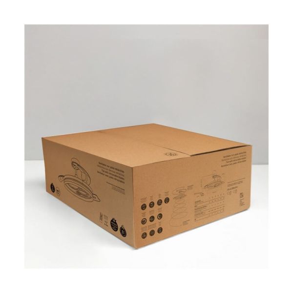 Ventilador LED original NAIRA con aspas plegables negro y 3 circulos en diámetros diferentes 50W 6000Lm CCT
