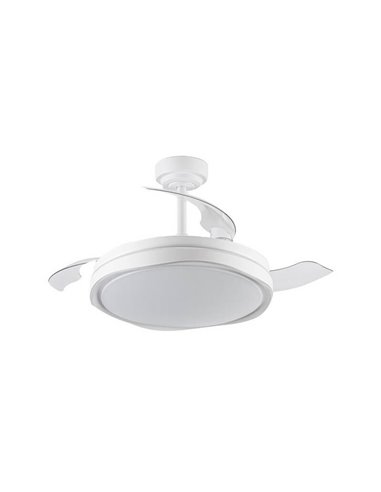 Ventilador de Techo LED aspas retráctiles OKU Blanco 72W 7920Lm CCT