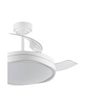 Ventilateur de Plafond LED à pales rétractables OKU Blanc 72W 7920Lm CCT