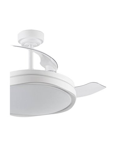 Ventilador de Teto LED com lâminas retráteis OKU Branco 72W 7920Lm CCT