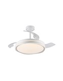 Ventilador de Techo LED aspas retráctiles OKU Blanco 72W 7920Lm CCT