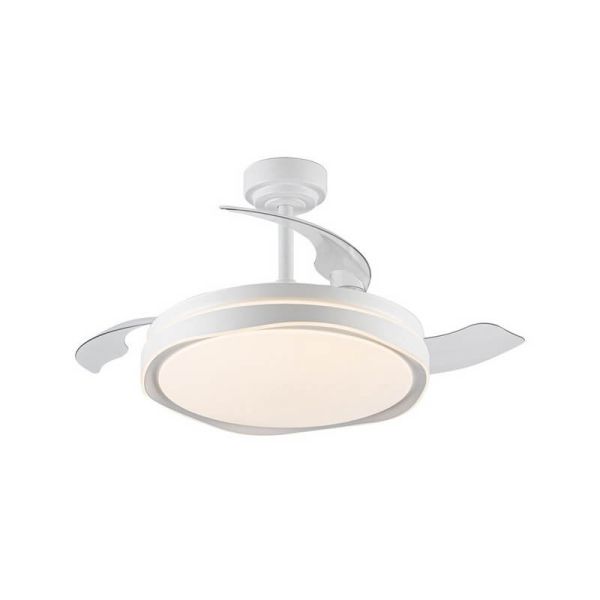 Ventilador de Techo LED aspas retráctiles OKU Blanco 72W 7920Lm CCT