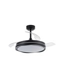 Ventilador de Teto LED com lâminas retráteis OKU Preto 72W 7920Lm CCT
