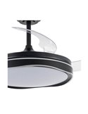Ventilateur de Plafond LED à pales rétractables OKU Noir 72W 7920Lm CCT