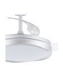 Ventilador de teto LED com lâminas retráteis OKU Prata 72W 7920Lm CCT