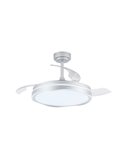 Ventilateur de Plafond LED à pales rétractables OKU Argent 72W 7920Lm CCT