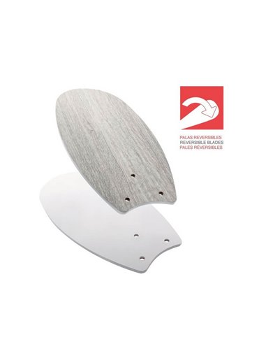 Ventilador de techo ORION madera contrachapado AC, con cuerdas suspendidas blanco-ceniza 1xE27