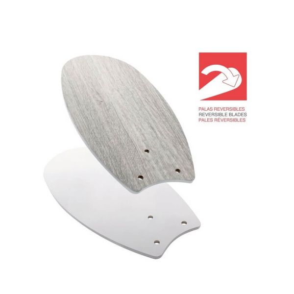 Ventilador de techo ORION madera contrachapado AC, con cuerdas suspendidas blanco-ceniza 1xE27