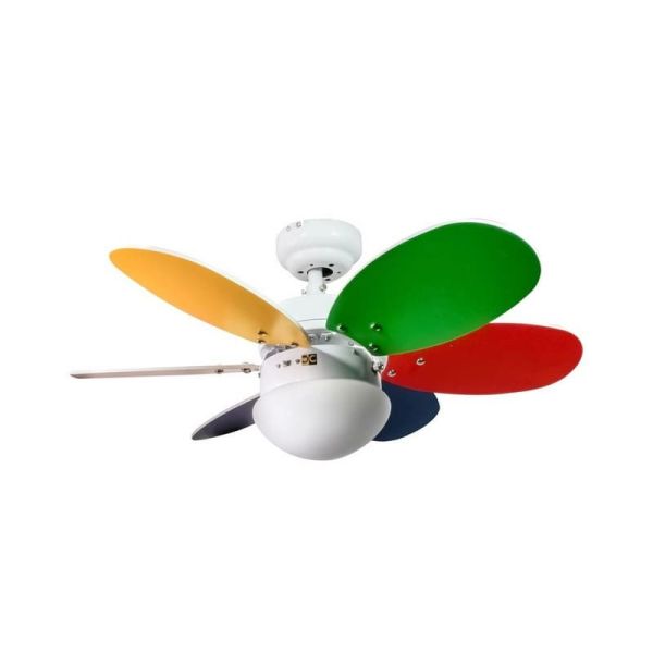 Ventilador de techo ORION madera contrachapado AC, con cuerdas suspendidas multicolor 1xE27