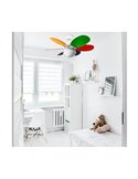 Ventilador de techo ORION madera contrachapado AC, con cuerdas suspendidas multicolor 1xE27