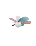 Ventilador de techo ORION madera contrachapado AC, con cuerdas suspendidas multicolor 1xE27