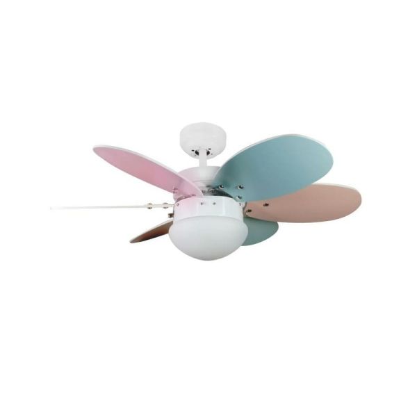 Ventilador de techo ORION madera contrachapado AC, con cuerdas suspendidas multicolor 1xE27