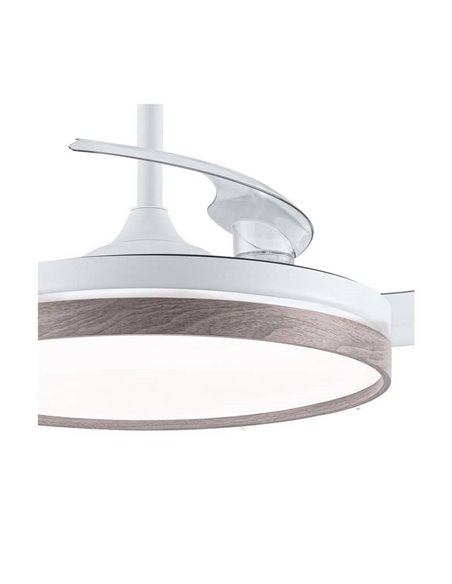 Ventilador de teto LED com lâminas dobráveis PANAM Cinza 72W 7920Lm CCT