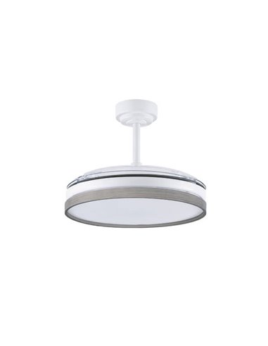 Ventilador de teto LED com lâminas dobráveis PANAM Cinza 72W 7920Lm CCT
