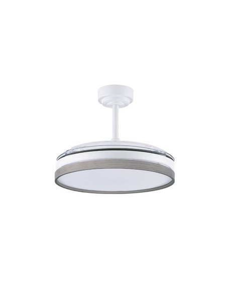 Ventilador de Techo LED con aspas plegables PANAM Ceniza 72W 7920Lm CCT