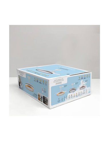 Ventilador de Techo LED con aspas plegables PANAM Ceniza 72W 7920Lm CCT
