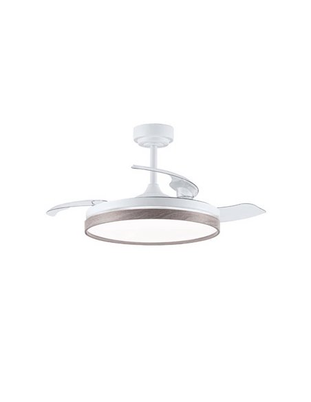 Ventilador de Techo LED con aspas plegables PANAM Ceniza 72W 7920Lm CCT