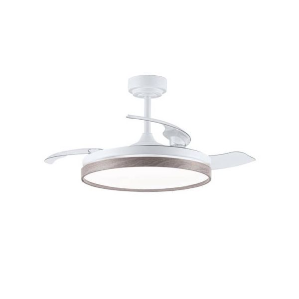 Ventilador de teto LED com lâminas dobráveis PANAM Cinza 72W 7920Lm CCT