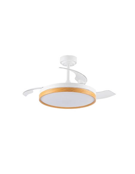 Ventilador de Techo LED con aspas plegables PANAM Haya 72W 7920Lm CCT