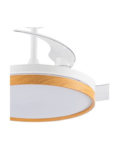 Ventilador de Techo LED con aspas plegables PANAM Haya 72W 7920Lm CCT