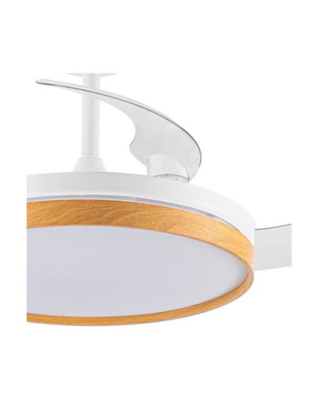 Ventilador de Techo LED con aspas plegables PANAM Haya 72W 7920Lm CCT