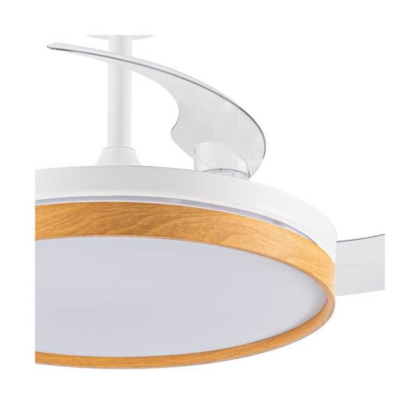 Ventilador de Techo LED con aspas plegables PANAM Haya 72W 7920Lm CCT