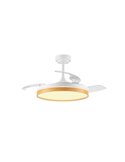Ventilador de teto LED com lâminas dobráveis PANAM Faia 72W 7920Lm CCT