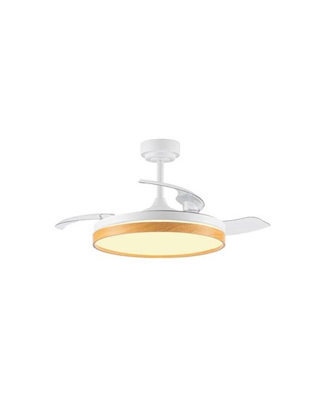 Ventilador de teto LED com lâminas dobráveis PANAM Faia 72W 7920Lm CCT